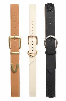 3-for-1 Buckle Belt Set