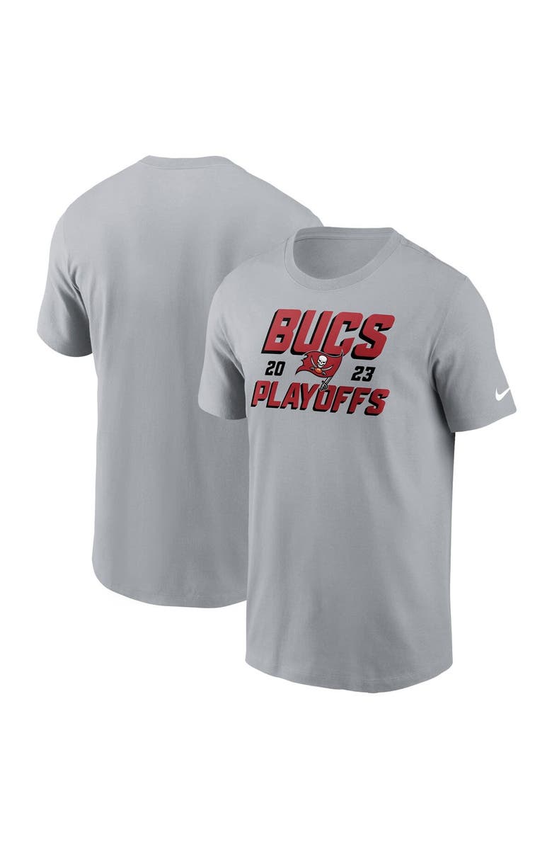 Nike Men's Nike Gray Tampa Bay Buccaneers 2023 NFL Playoffs Iconic T-Shirt, Main, color,