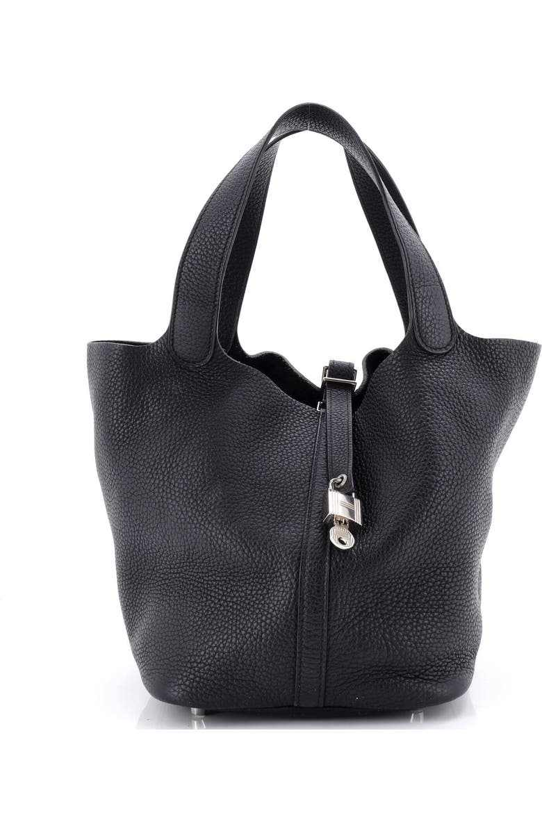 Pre-Owned Hermes Picotin Lock Bag Clemence MM, Main, color, Noir