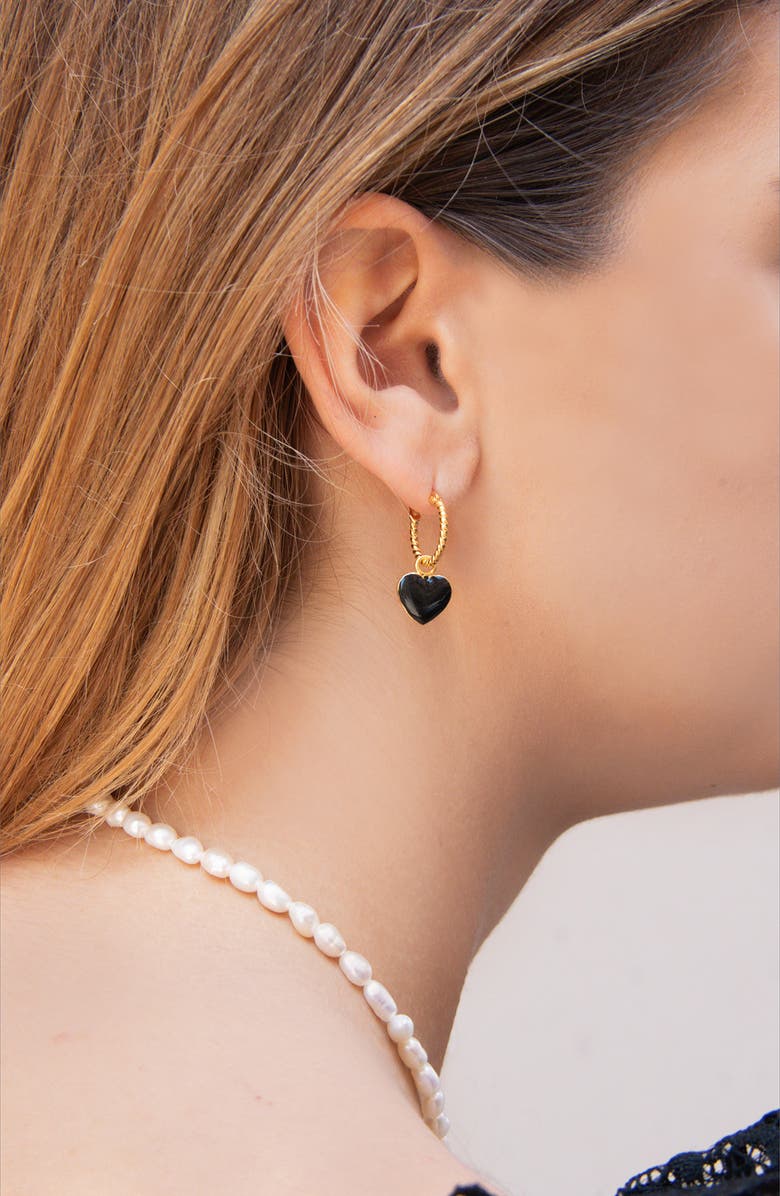 Wilhelmina Garcia Heart Rope Huggie Earring, Alternate, color, 