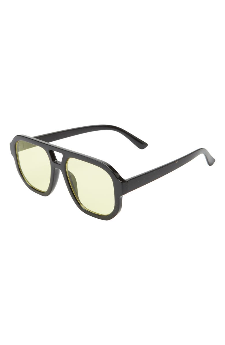 BP. Oversize Aviator Sunglasses, Alternate, color, Black-Yellow