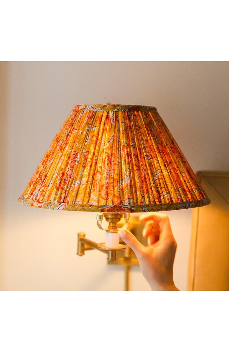 Sophie Williamson Design Pleated Lampshade in Lucinda Print, Alternate, color, 