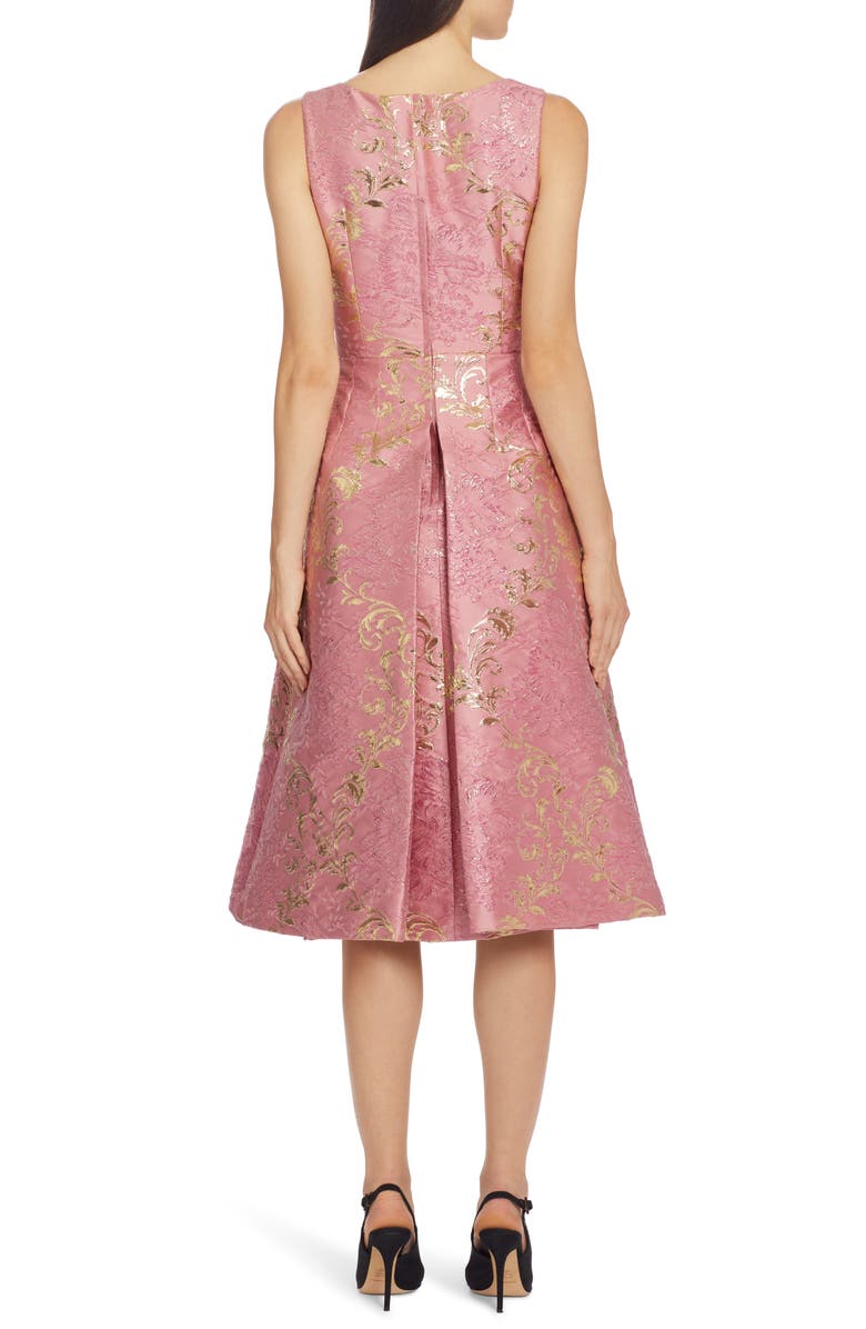 Dolce&Gabbana Metallic Brocade Midi Dress, Alternate, color, 