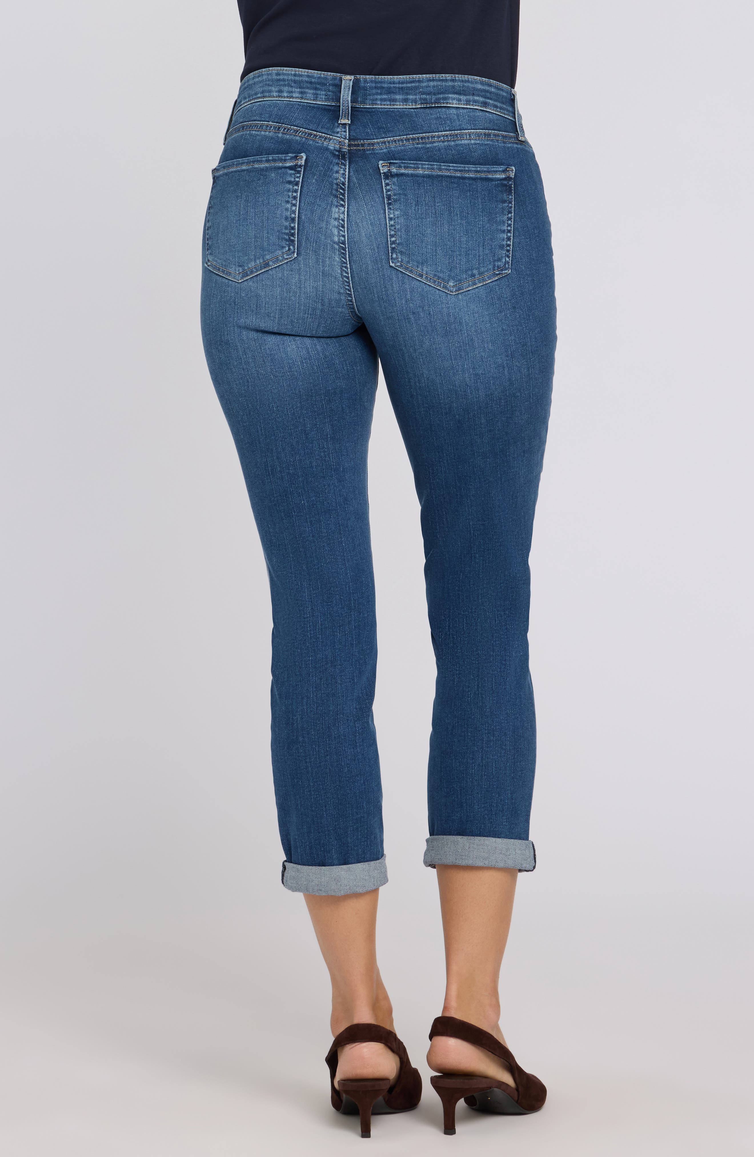 Sheri Cuffed Ankle Crop Slim Leg Jeans - image 2