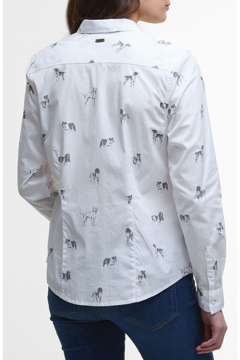 Brambles Dog Print Cotton Button-Up Shirt, Alternate, color, DOG PRINT