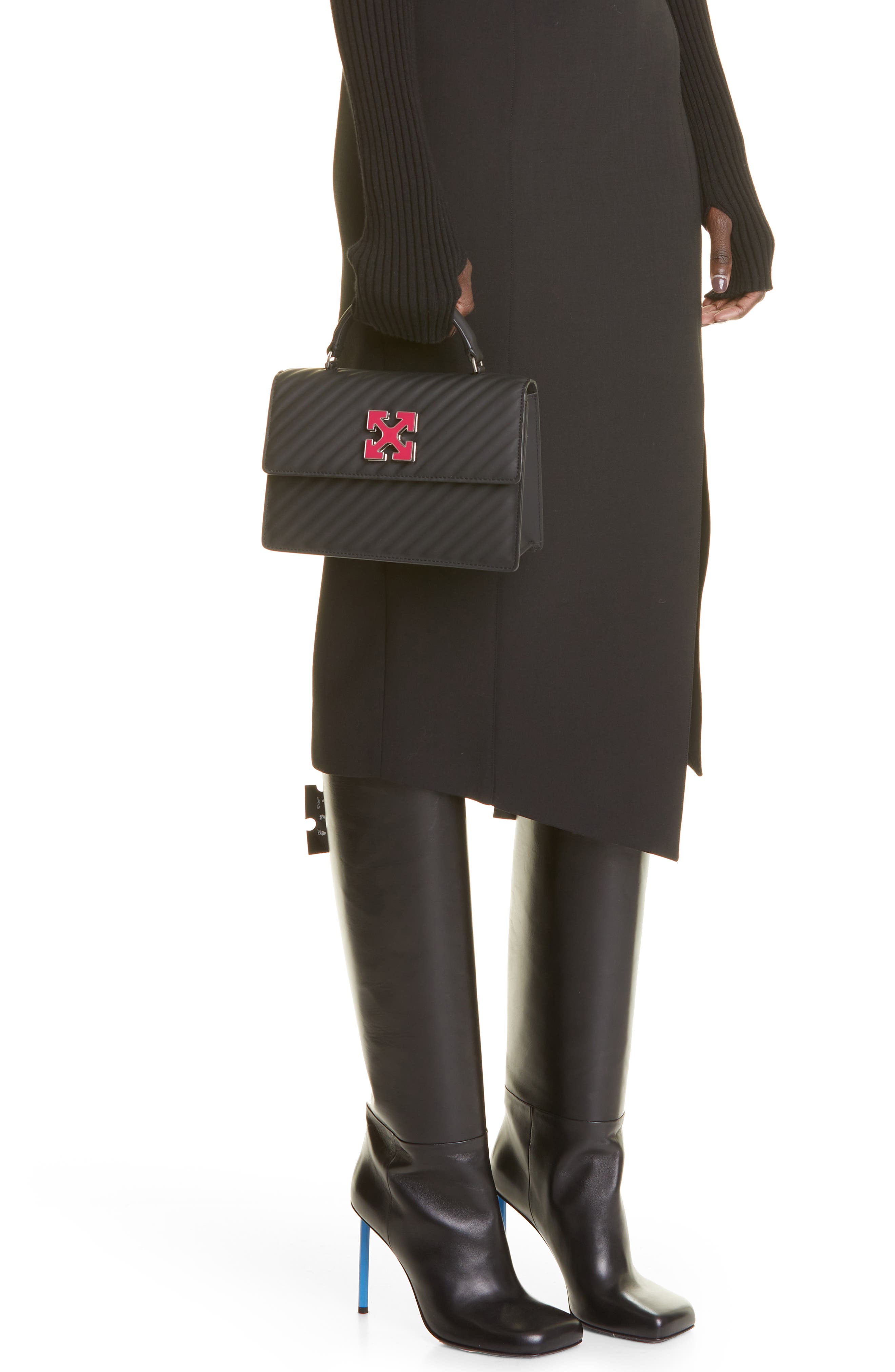 Off-White Jitney 2.0 Leather Shoulder Bag, Alternate, color, 