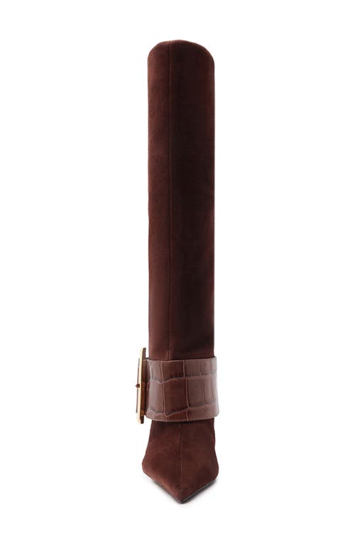 Schutz Beatrix Pointed Toe Boot In Brown