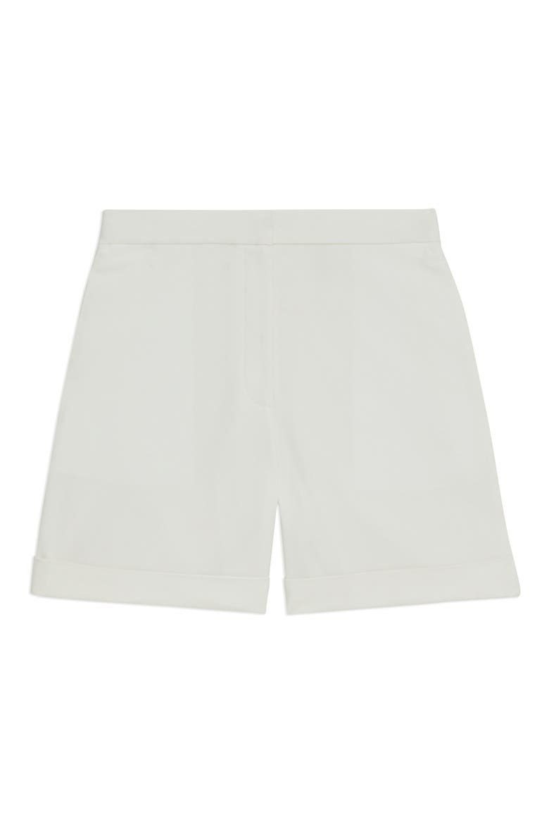 Roll Cuff Bermuda Shorts, Alternate, color, WHITE