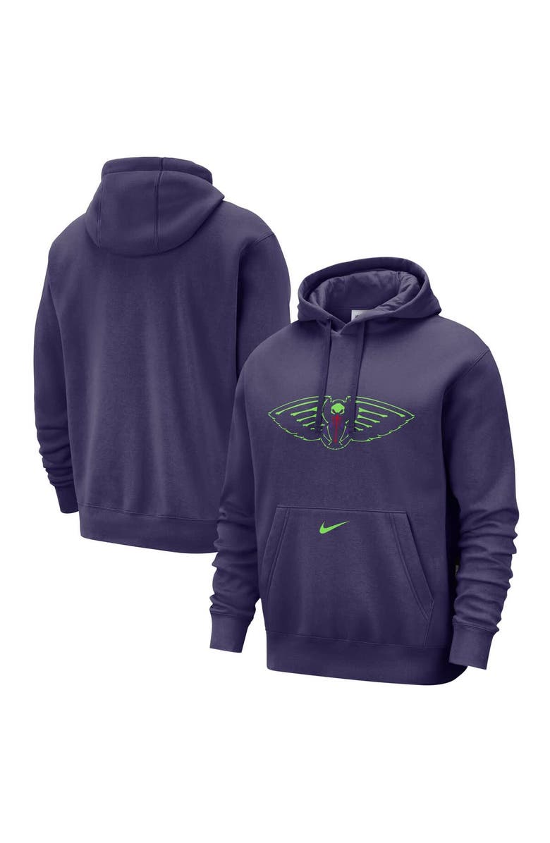 Nike Men's Nike Purple New Orleans Pelicans 2024/25 City Edition Essential Club Pullover Hoodie, Alternate, color, 