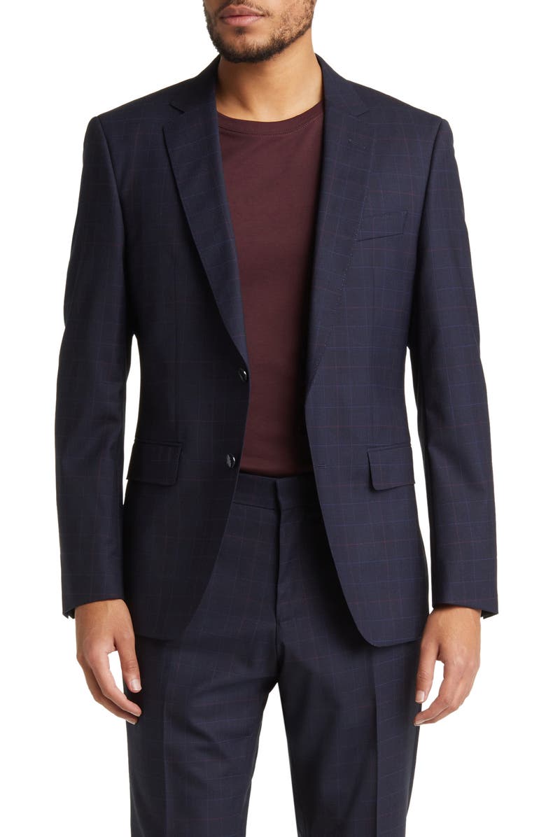 BOSS Huge Wool Blend Slim Fit Suit, Alternate, color,