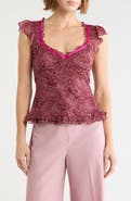 LUV BETSEY Ruffle Strap Lace Camisole