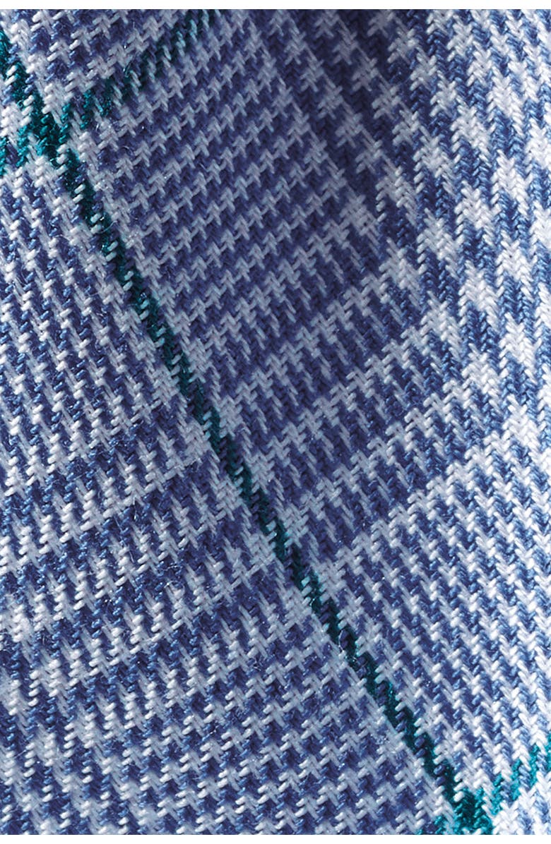 Charles Tyrwhitt Prince Of Wales Check Non-Iron Twill Slim Fit Shirt Double Cuff, Alternate, color, Indigo Blue