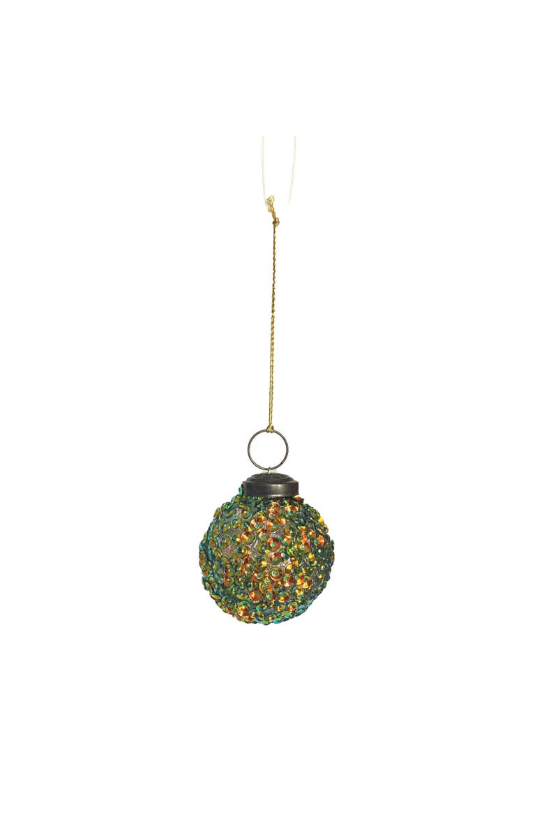 Aurora Sequin Glass Ornament, Main, color, Multicolor
