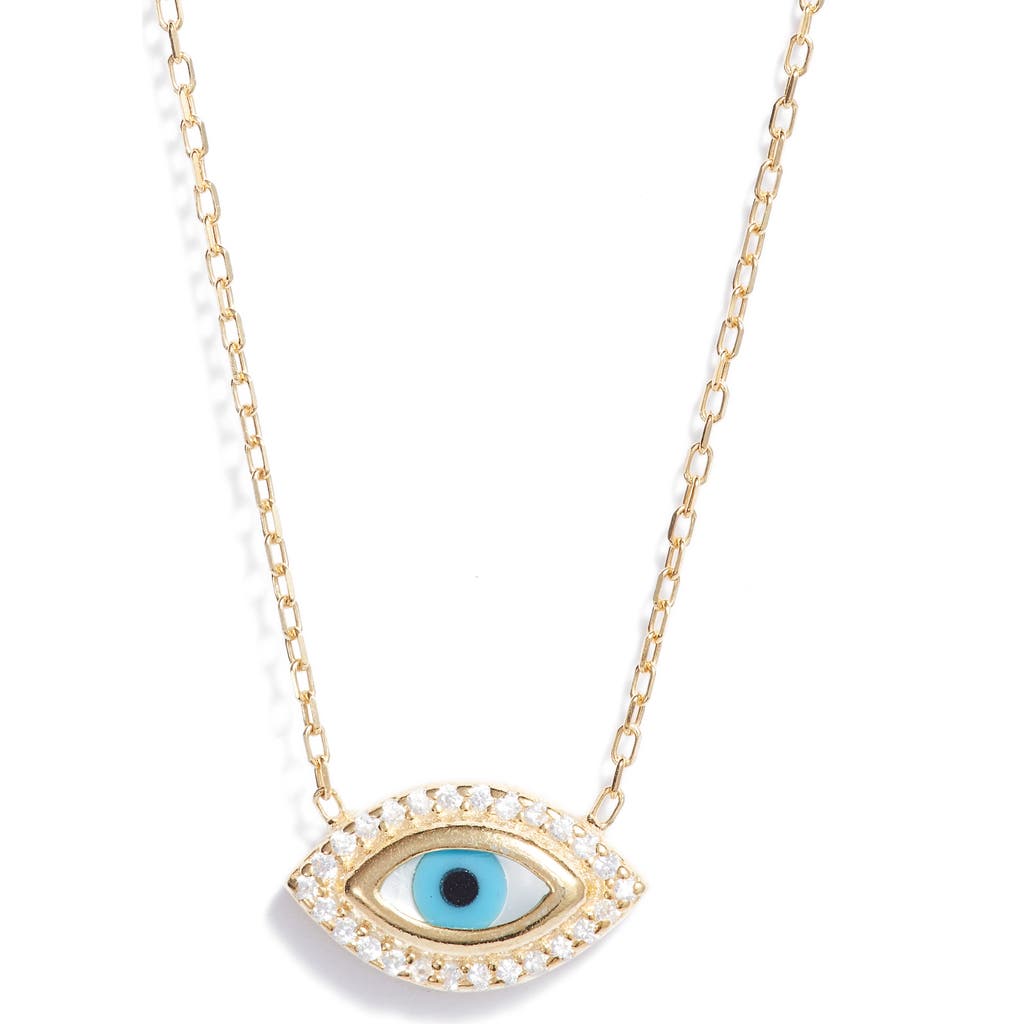 Argento Vivo Evil Eye Pendant Necklace In Gold