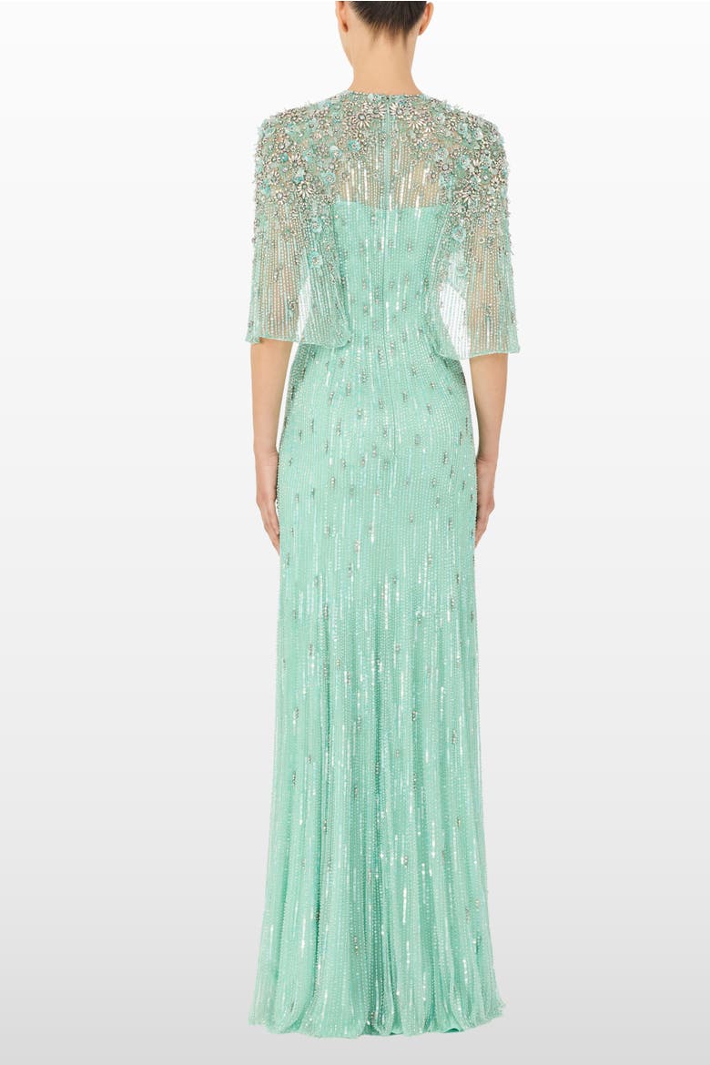 Astra Sequin-Embellishment Maxi Dress, Alternate, color, Mint