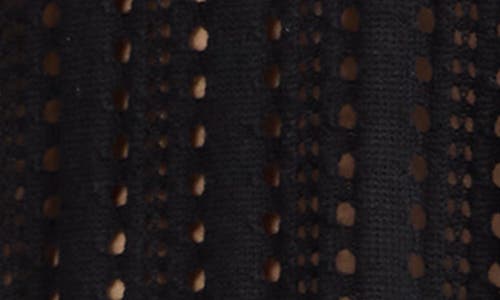 Bruno Magli Open Knit Poncho In Black