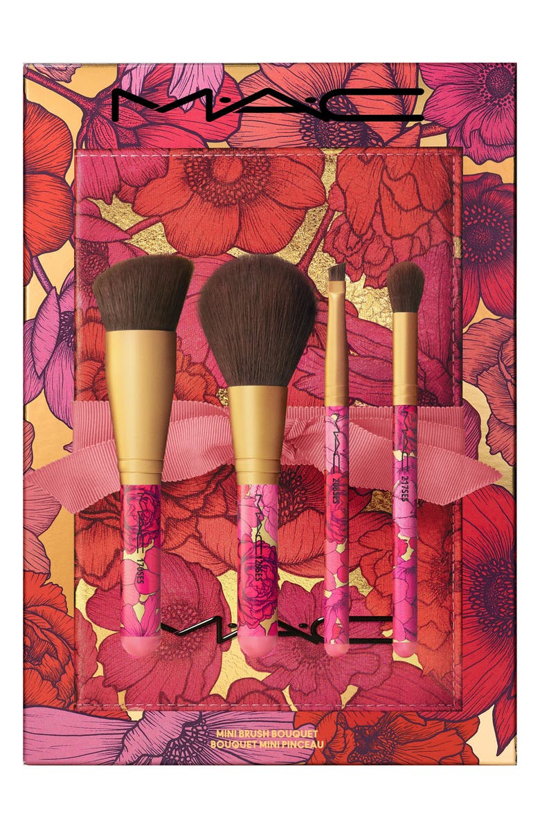 MAC Cosmetics 4-Piece Mini Makeup Brush Travel Set, Alternate, color, 