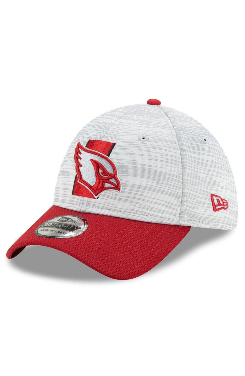 New Era Men's New Era Gray/Cardinal Arizona Cardinals 2021 NFL Training Camp Official 39THIRTY Flex Hat, Main, color,
