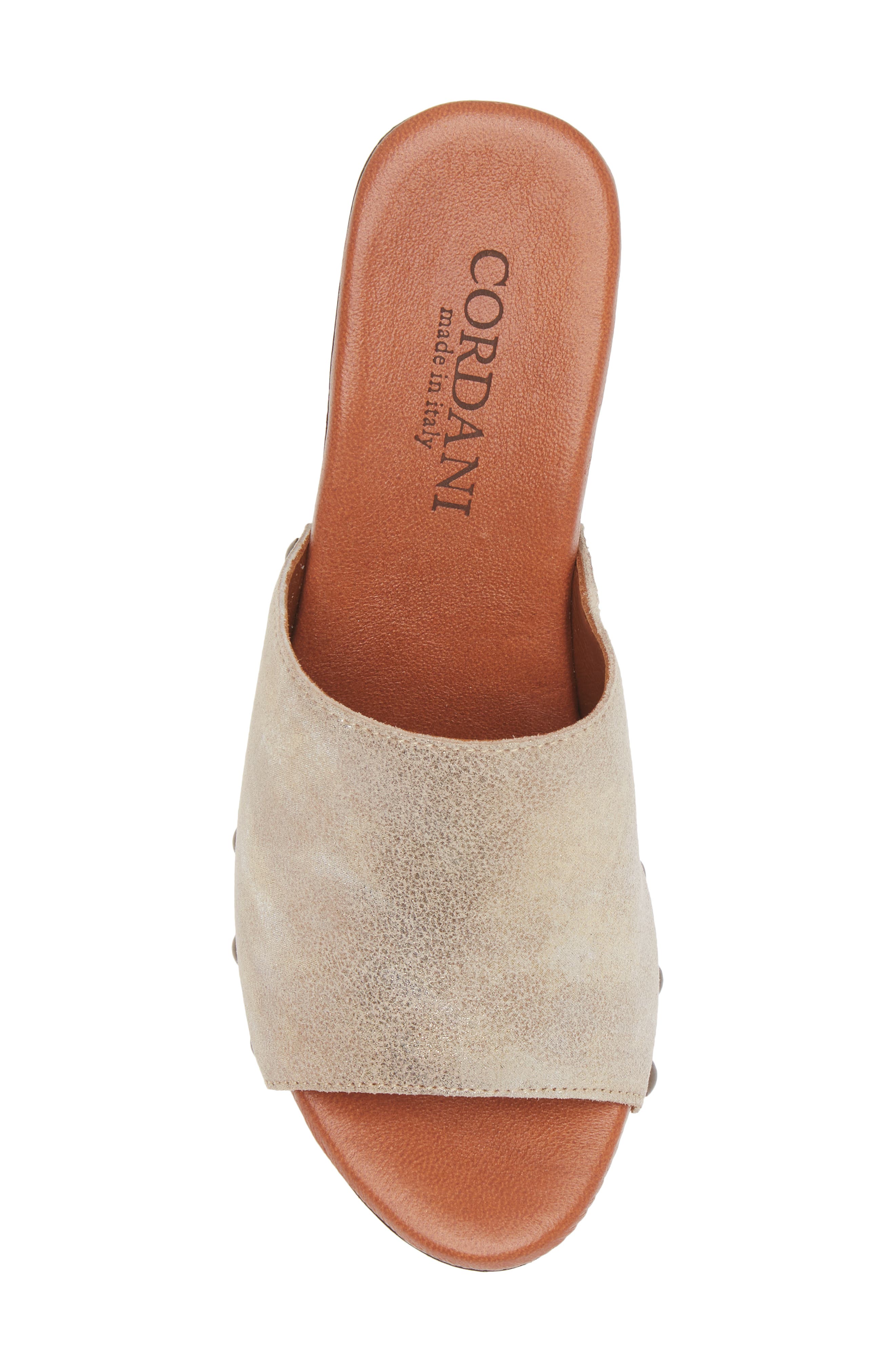 Cordani Whitley Shimmer Platform Slide Sandal, Alternate, color, Granito Corda
