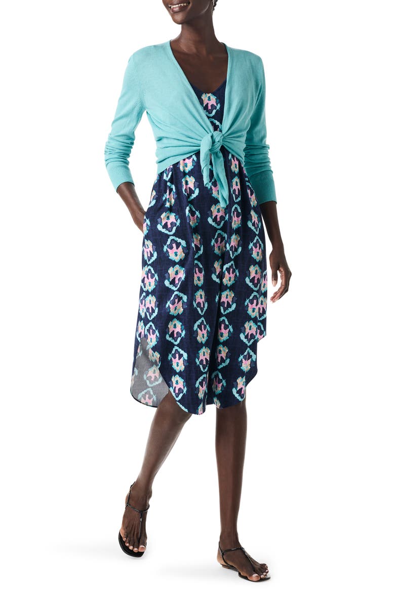 Ocean Batik Live In Midi Tank Dress, Alternate, color, INDIGO MULTI