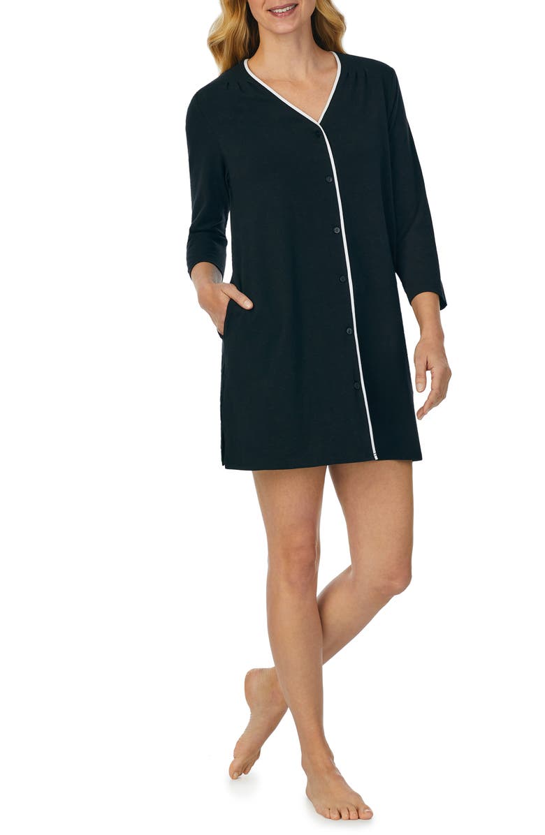 On Gossamer Three-Quarter Sleeve Short Nightgown, Alternate, color,