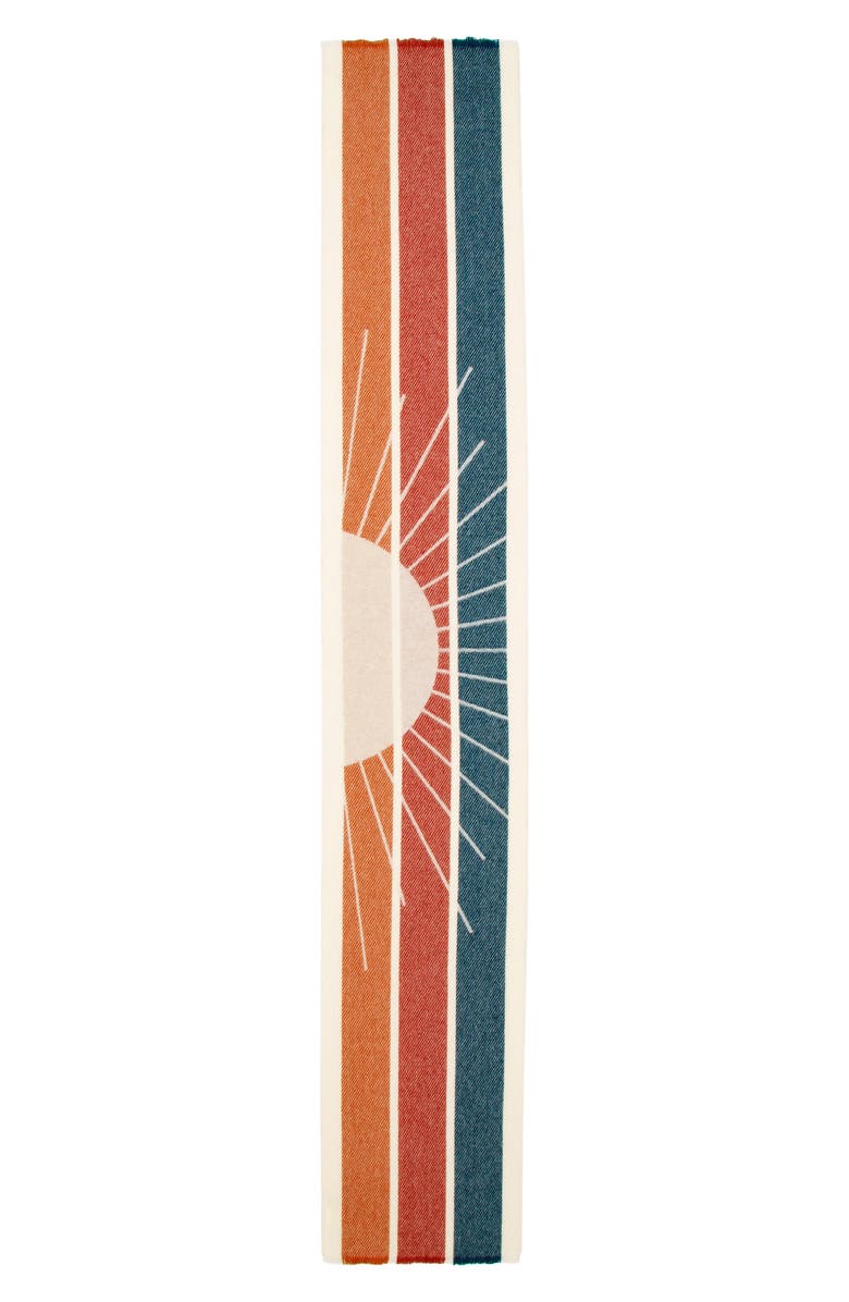 Faherty Sun & Wave Wool Scarf, Alternate, color,