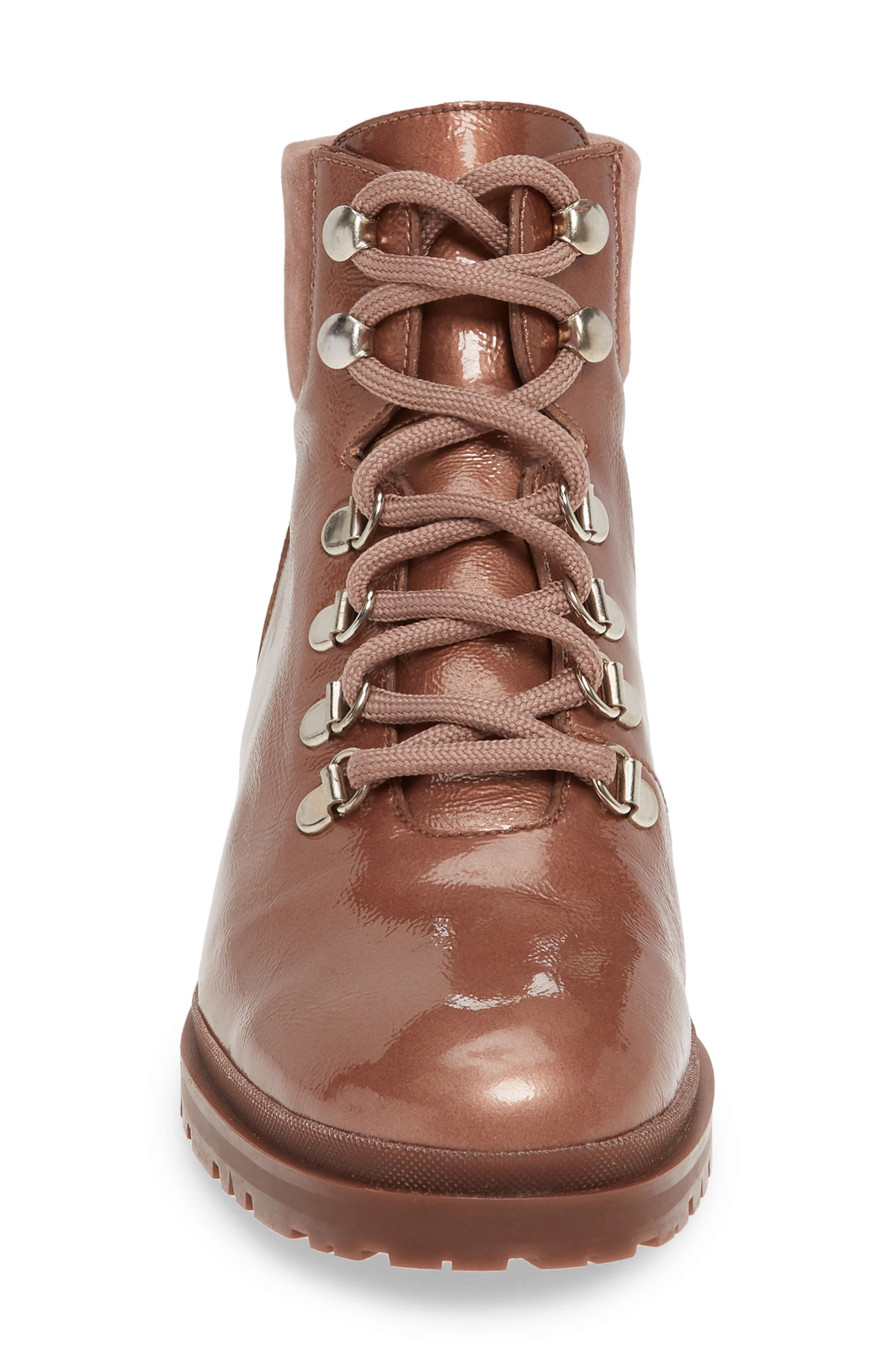 C-4840 Lace-Up Boot, Alternate, color, LACK BLUSH METALLIC LEATHER