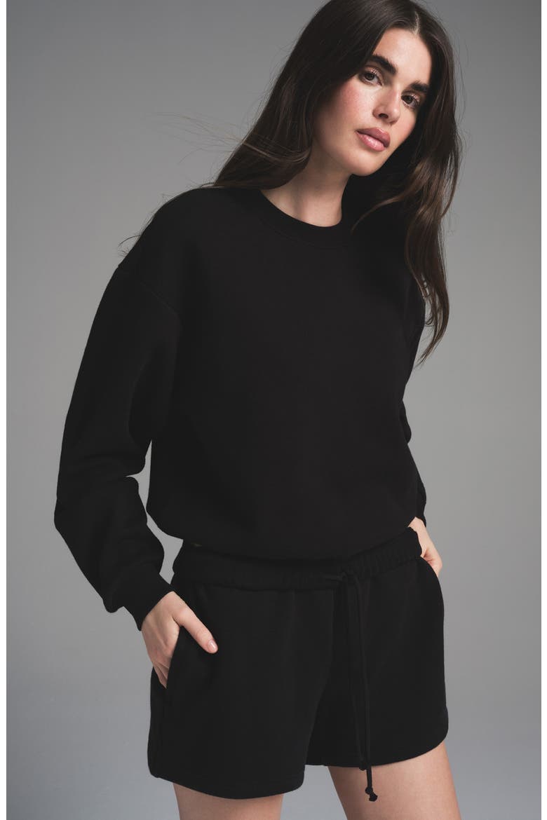 Classic Cotton Fleece Blend Shorts, Alternate, color, ONYX