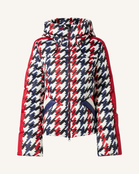 Houndstooth Duvet Down Ski Jacket