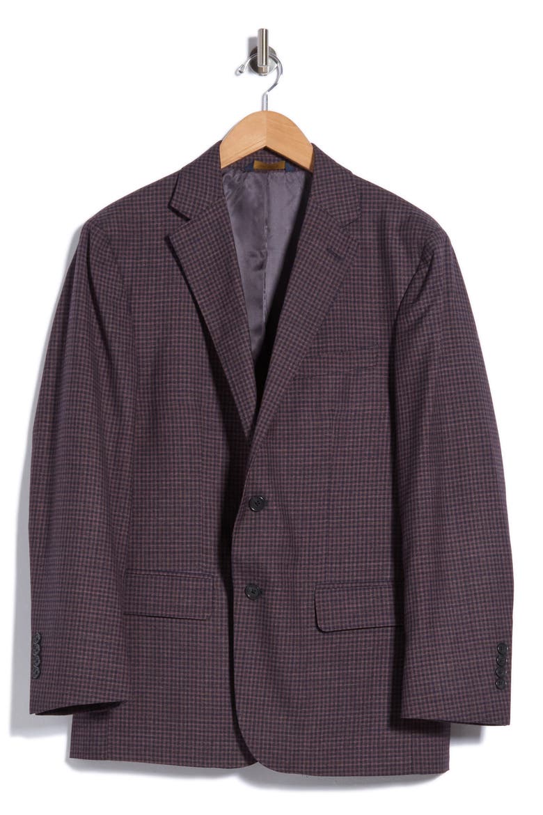Wool Guncheck Sport Coat, Main, color, RED GUNCHECK