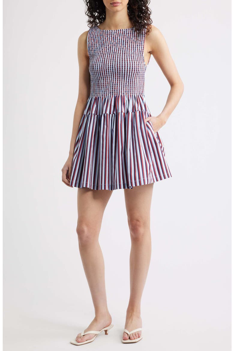 The Cosima Nap® Minidress, Main, color, RED/ WHITE/ BLUE STRIPE