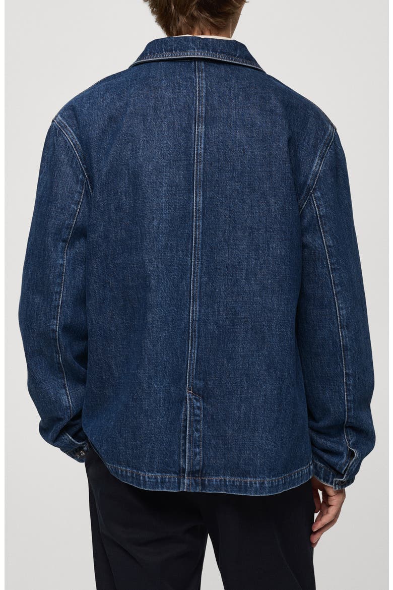 Denim Overshirt, Alternate, color, DARK BLUE