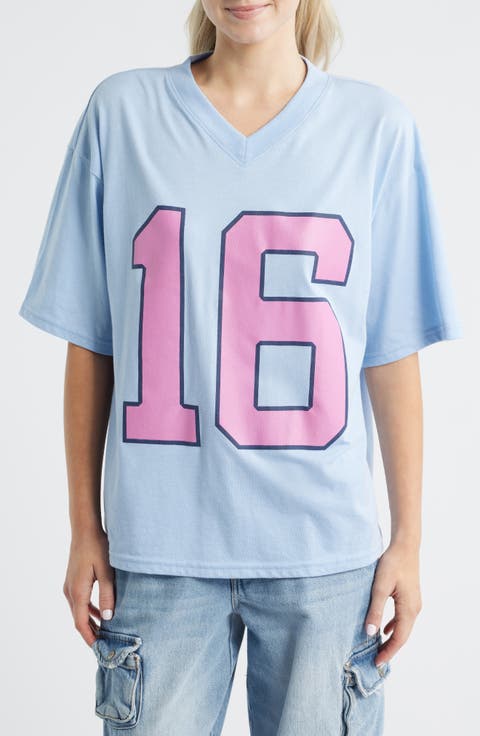 16 Graphic V-Neck T-Shirt