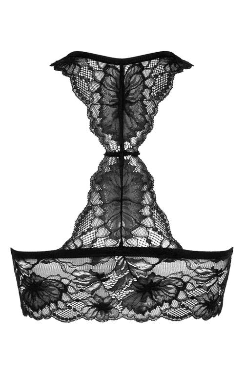 Hunkemoller Hunkemöller Stormi Lace Trim Racerback Bralette In Black