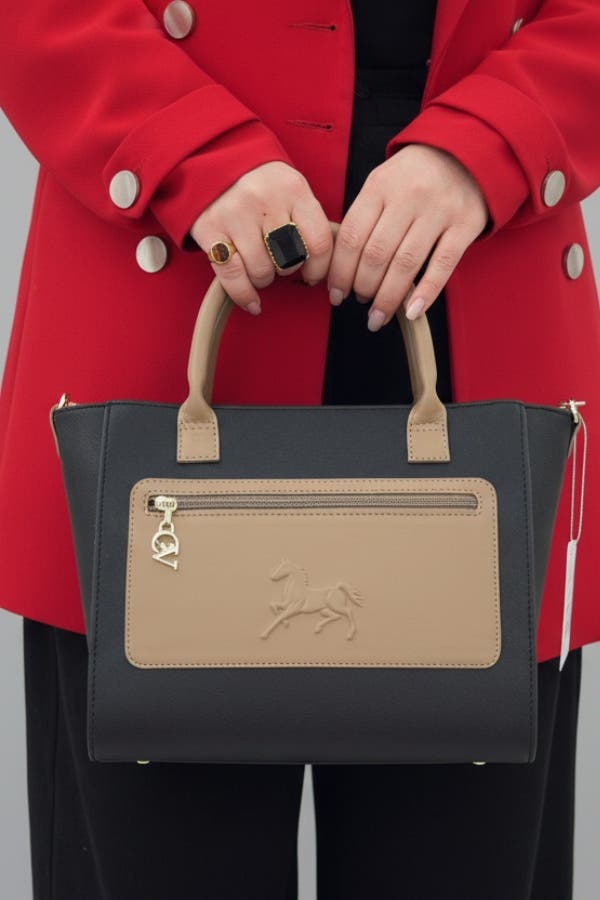 Horse By Cavalinho Handbag 631, Alternate, color, Sand / Black