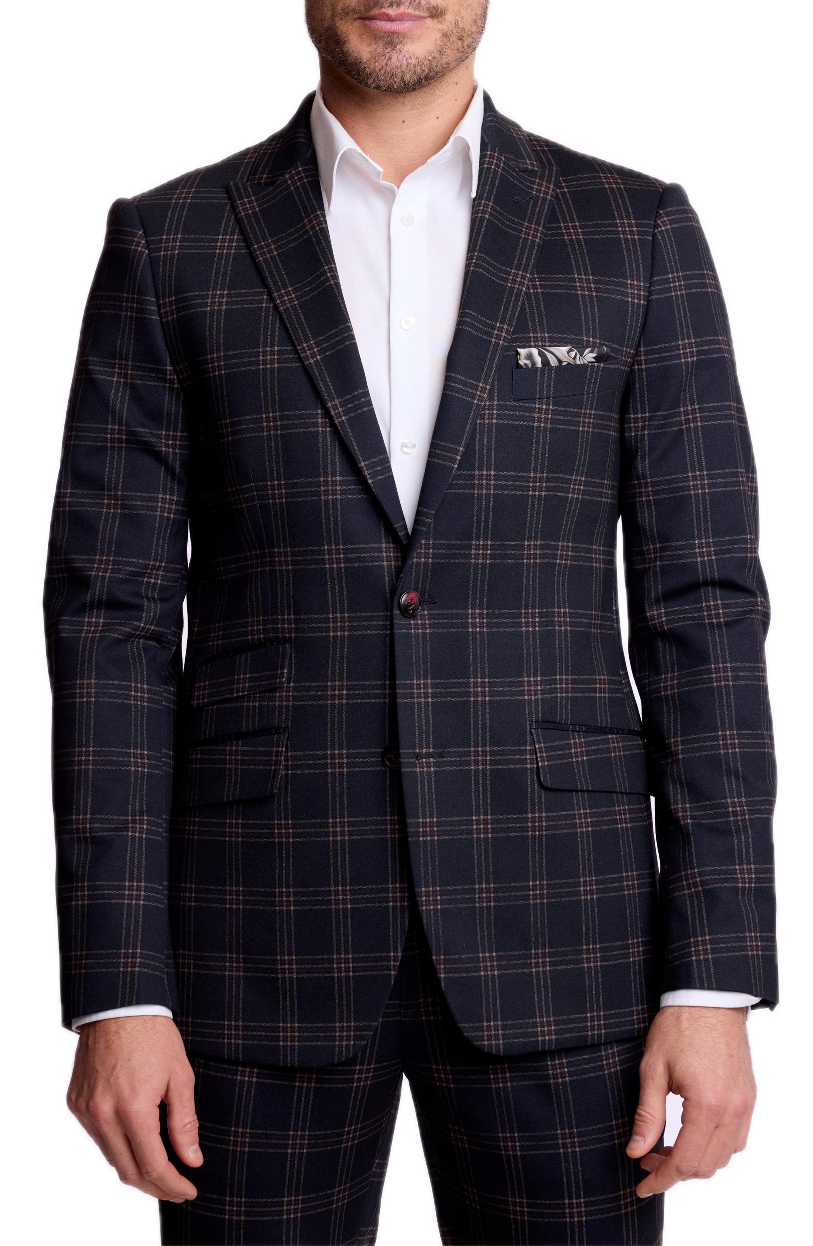Ashton Slim Peak Lapel Suit Jacket