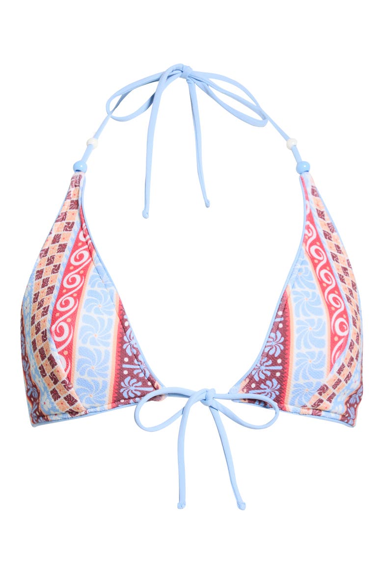 Coastal Instinct Triangle Bikini Top, Alternate, color, BLUE MULTI