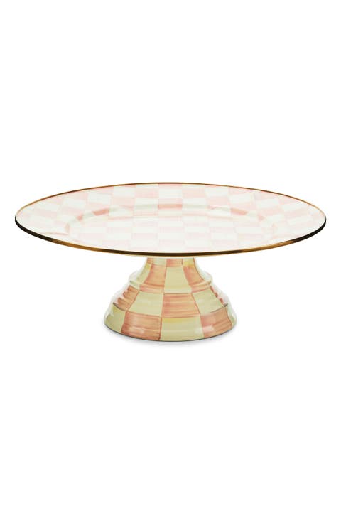 Rosy Check Large Pedestal Platter