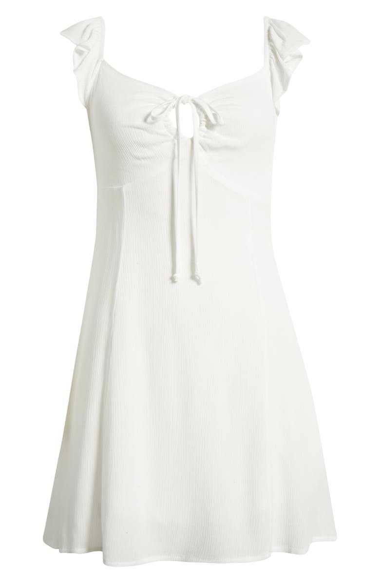 PacSun Ruffle Strap Babydoll Dress, Alternate, color, Bright White