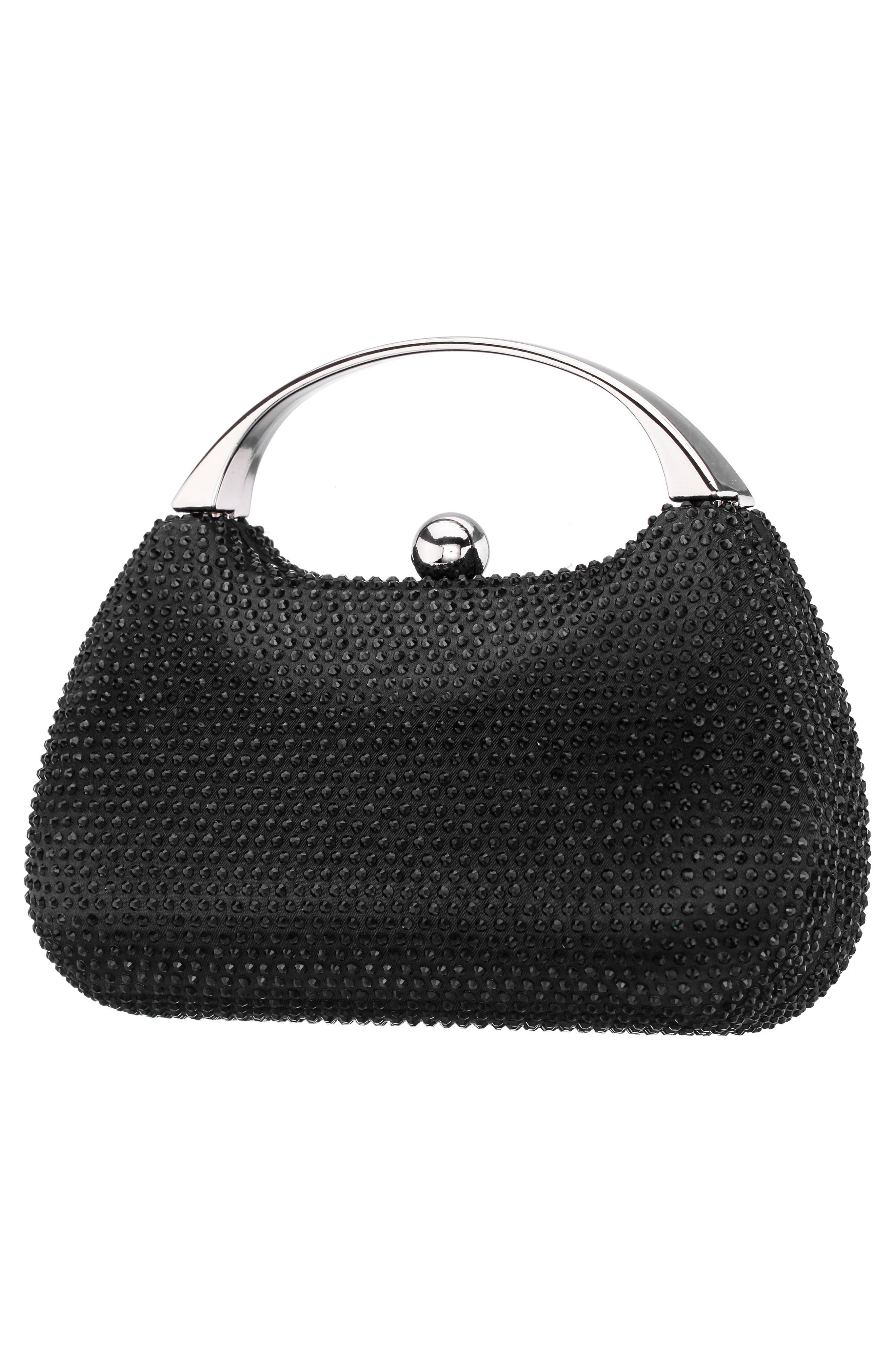 Nina Brando Clutch, Alternate, color, Black