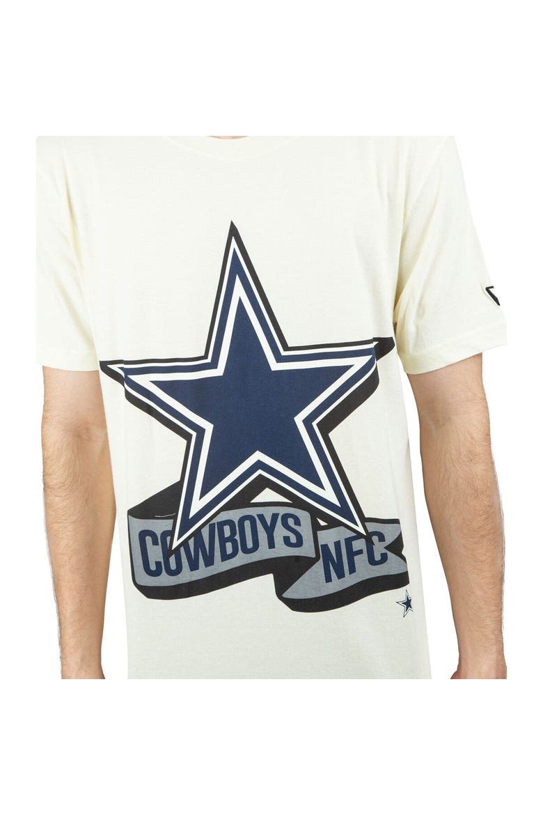 Men's New Era Cream Dallas Cowboys Chrome T-Shirt, Alternate, color, Cream