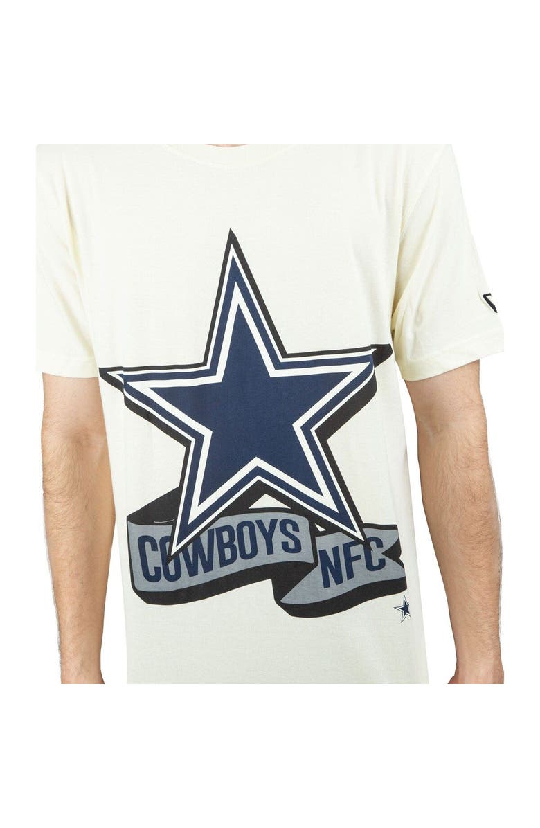 New Era Men's New Era Cream Dallas Cowboys Chrome T-Shirt, Alternate, color, Cream