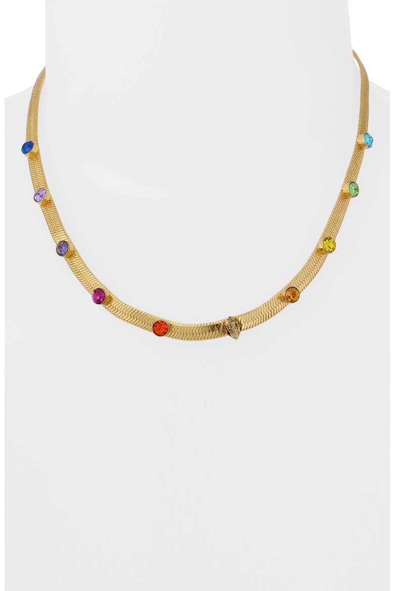 Crystal Station Snake Chain Necklace, Alternate, color, MULTI