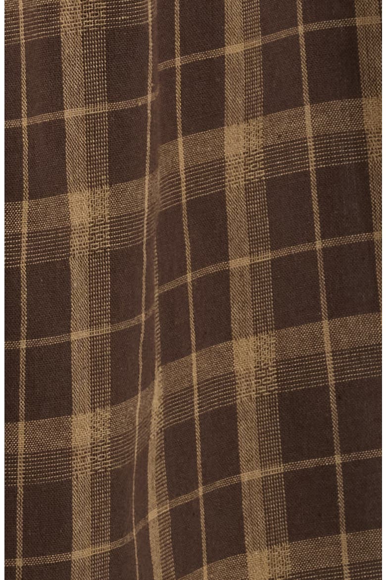 Plaid Maxi Shirtdress, Alternate, color, BROWN PLAID