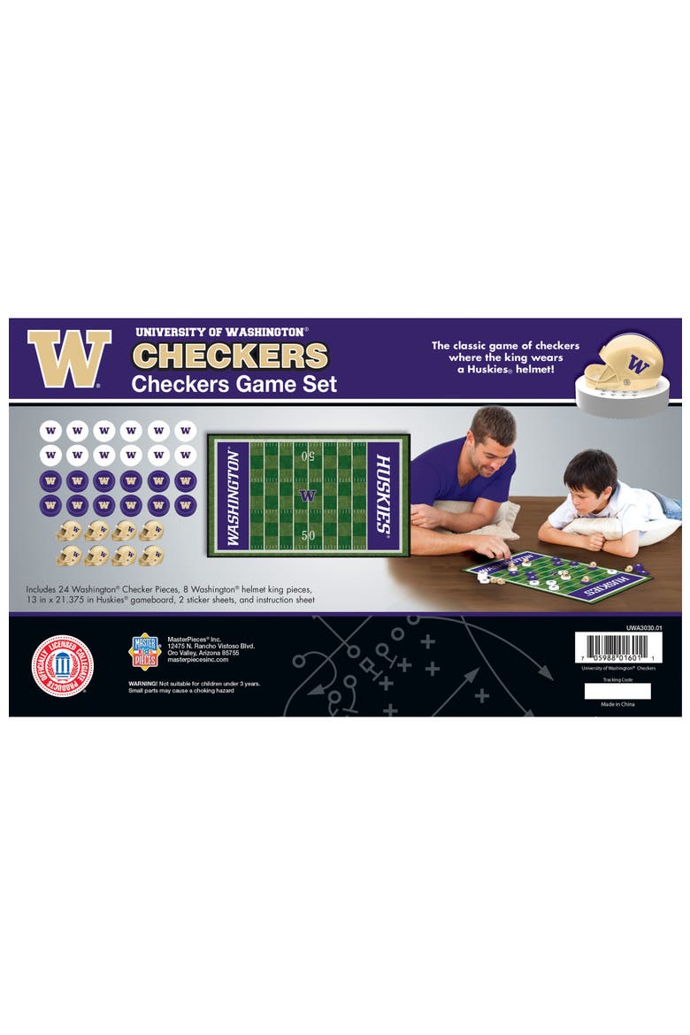 Washington Huskies Checkers Board Game, Alternate, color, Multicolor