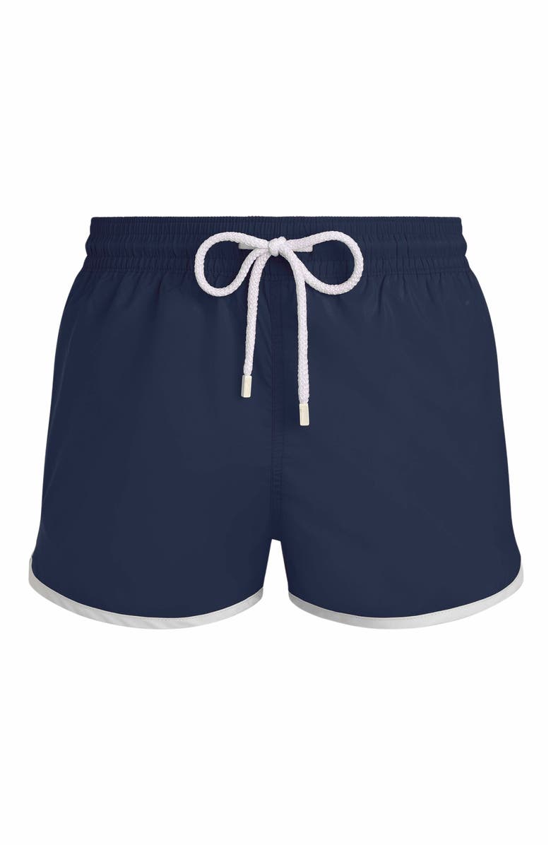 Vilebrequin Men's Solid Ultra-Light Short Swim Trunks, Main, color, Bleu Marine