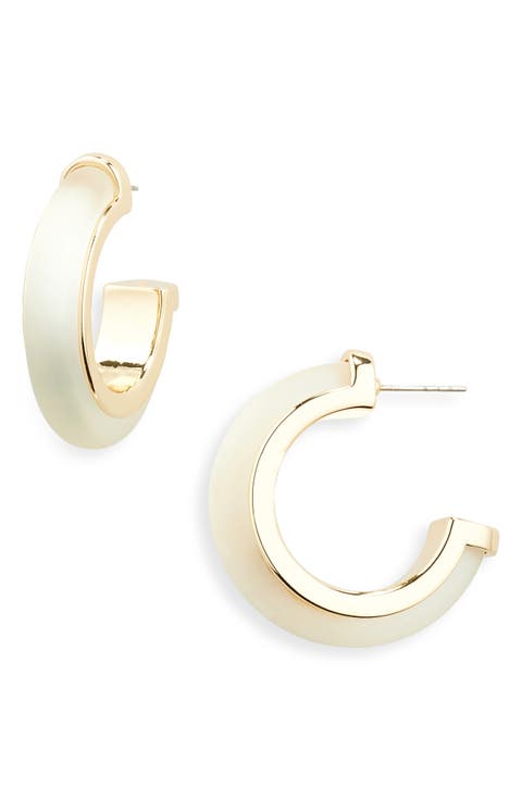 Frosted Resin Hoop Earrings