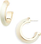 NORDSTROM RACK Frosted Resin Hoop Earrings