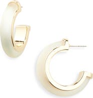 NORDSTROM RACK Frosted Resin Hoop Earrings