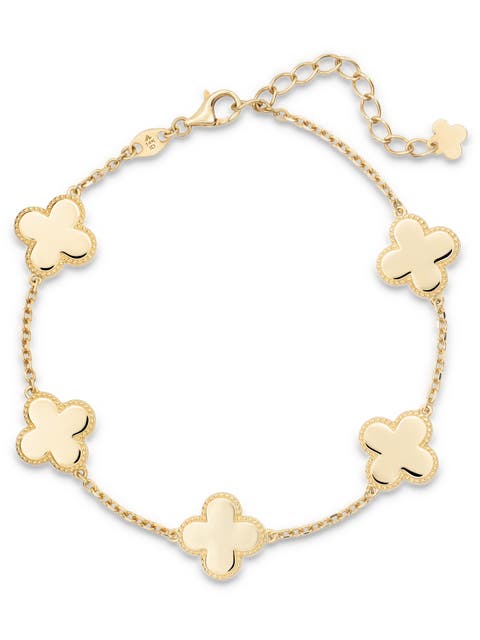 Clover Chain Bracelet in 14K Gold, 11mm